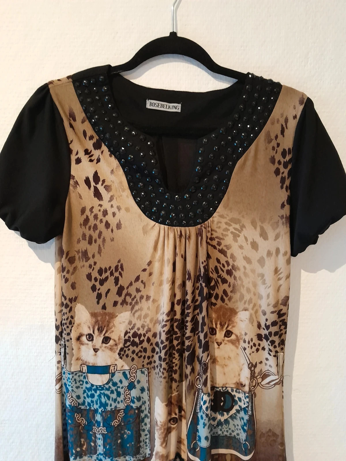 Vestido gatinhos, meio comprimento, tamanho 38 – photo 2